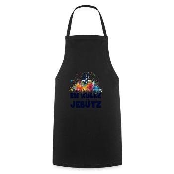 Cologne Kölle Carnival Gebützt Kölle Alaaf Jeck Party - Cooking Apron - black - Front - AI Model Male 185 dark (185cm)