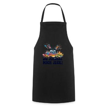 Cologne Kölle Carnival Gebützt Kölle Alaaf Jeck Party - Cooking Apron - black - Front - AI Model Male 185 dark (185cm)