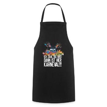 Cologne Kölle Carnival Gebützt Kölle Alaaf Jeck Party - Cooking Apron - black - Front - AI Model Male 185 dark (185cm)