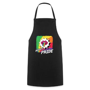 Rainbow Connection Embrace, Happy Pride - Kochschürze - Schwarz - Vorne - AI Model Male 185 dark (185cm)