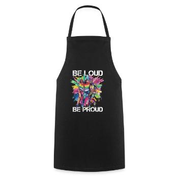 Rainbow Connection Embrace, Happy Pride - Kochschürze - Schwarz - Vorne - AI Model Male 185 dark (185cm)