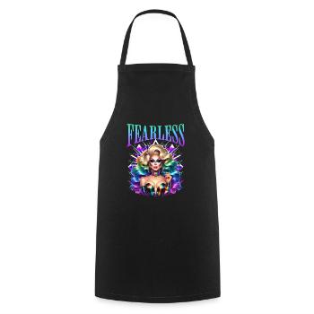 Fearless LGBTQ+ Pride Power Expression - Cooking Apron - black - Front - AI Model Male 185 dark (185cm)