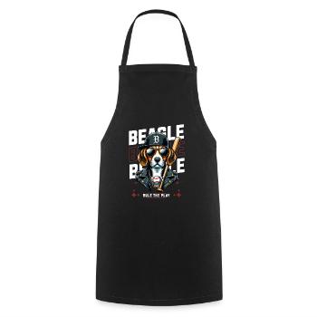 Fan of baseball, beagles and America - Cooking Apron - black - Front - AI Model Male 185 dark (185cm)
