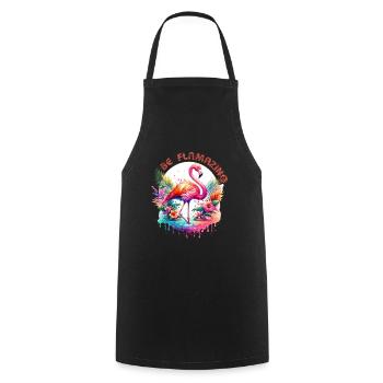 Kölle Alaaf Be Flamazing Flamingo Vibes - Cooking Apron - black - Front - AI Model Male 185 dark (185cm)