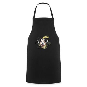 Golden Dog Australian Shepherd - Cooking Apron - black - Front - AI Model Male 185 dark (185cm)