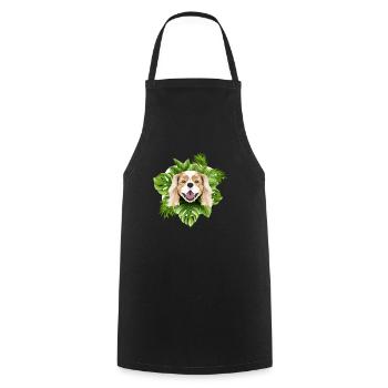 Tropical Cavalier King Charles Spaniel - Cooking Apron - black - Front - AI Model Male 185 dark (185cm)