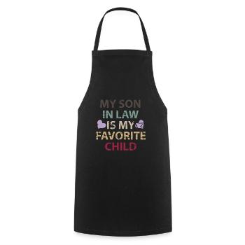 My Son in Law is My Favorite Child Matching - Cooking Apron - black - Front - AI Model Male 185 dark (185cm)