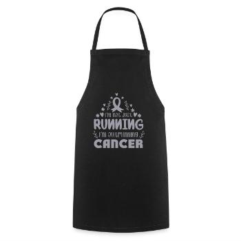 I'm Outrunning Brain Cancer - Cooking Apron - black - Front - AI Model Male 185 dark (185cm)