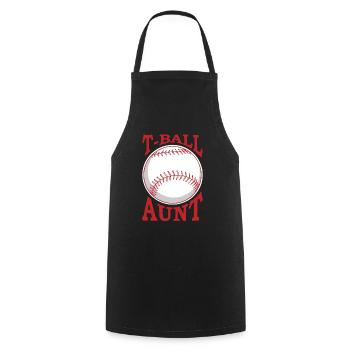 T-Ball Tante Baseballspieler - Kochschürze - Schwarz - Vorne - AI Model Male 185 dark (185cm)