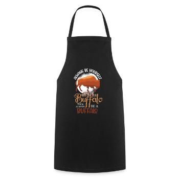 Always Be A Buffalo Wild West Buffalo - Cooking Apron - black - Front - AI Model Male 185 dark (185cm)