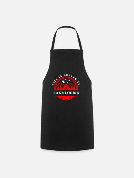 La vie est meilleure à Lake Louise - Tablier de cuisine - noir