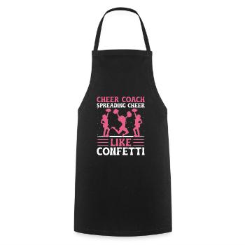 Cheerleading Coach Cheer Coach Cheerleader Cheer T - Cooking Apron - black - Front - AI Model Male 185 dark (185cm)