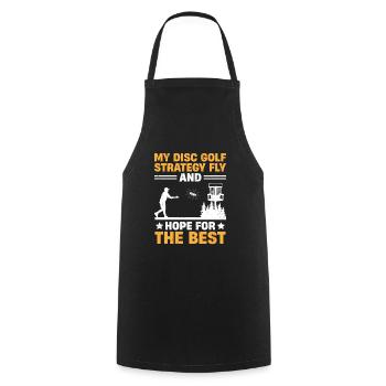Disc Golf Player Disc Golfer Frisbee Player Par Pu - Cooking Apron - black - Front - AI Model Male 185 dark (185cm)