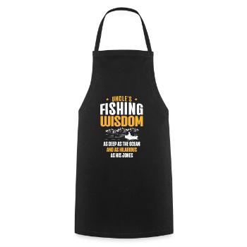 Fishing Uncle Fisherman Uncles Funny Fish Perfect - Cooking Apron - black - Front - AI Model Male 185 dark (185cm)
