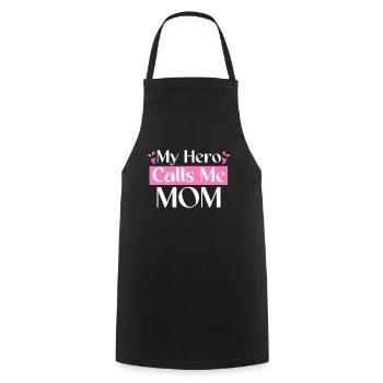 Mom Hero Squad Mom Life Superhero - Cooking Apron - black - Front - AI Model Male 185 dark (185cm)