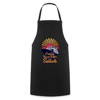 Cruisin Mom And Son Ship Vacation Cruise - Cooking Apron - black - Front - AI Model Male 185 dark (185cm)