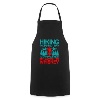 Hiking Hiker Nature Trekking Outdoor Mountaineerin - Cooking Apron - black - Front - AI Model Male 185 dark (185cm)