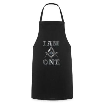 Masonic Freemasonry Fraternal - Kochschürze - Schwarz - Vorne - AI Model Male 185 dark (185cm)
