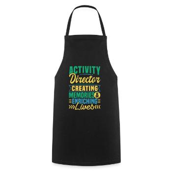 Activity Director Appreciation - Kochschürze - Schwarz - Vorne - AI Model Male 185 dark (185cm)