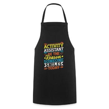 Activity Assistant Appreciation - Kochschürze - Schwarz - Vorne - AI Model Male 185 dark (185cm)