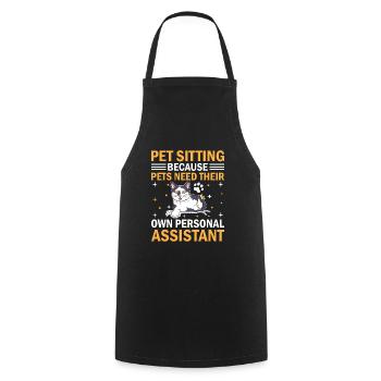 Pet Sitter Pet Sitting Dog and Cat Sitters Dog Wal - Cooking Apron - black - Front - AI Model Male 185 dark (185cm)