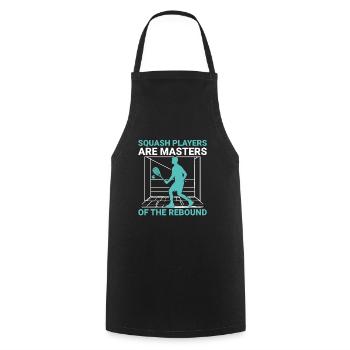 Squash Player Squash Tennis Player Raquetball Spor - Cooking Apron - black - Front - AI Model Male 185 dark (185cm)