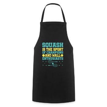 Joueur de squash Joueur de squash Joueur de tennis Raquetball Spor - Tablier de cuisine - noir - Devant - AI Model Male 185 dark (185cm)