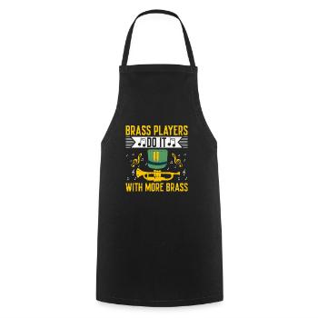Marching Band Sayings Funny Marching Instruments - Cooking Apron - black - Front - AI Model Male 185 dark (185cm)