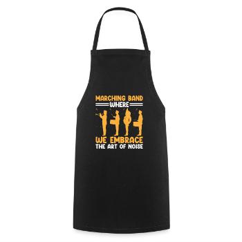 Marching Band Sayings Funny Marching Instruments - Cooking Apron - black - Front - AI Model Male 185 dark (185cm)