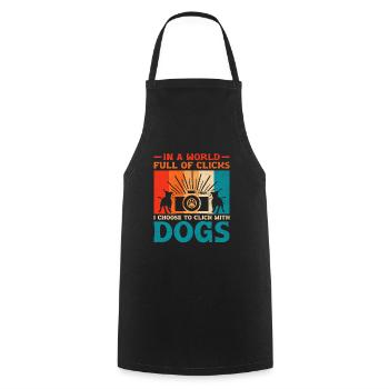Dog Lover Photography Loves Dog Photographer Dogs - Cooking Apron - black - Front - AI Model Male 185 dark (185cm)