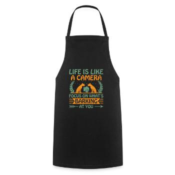 Dog Lover Photography Loves Dog Photographer Dogs - Cooking Apron - black - Front - AI Model Male 185 dark (185cm)