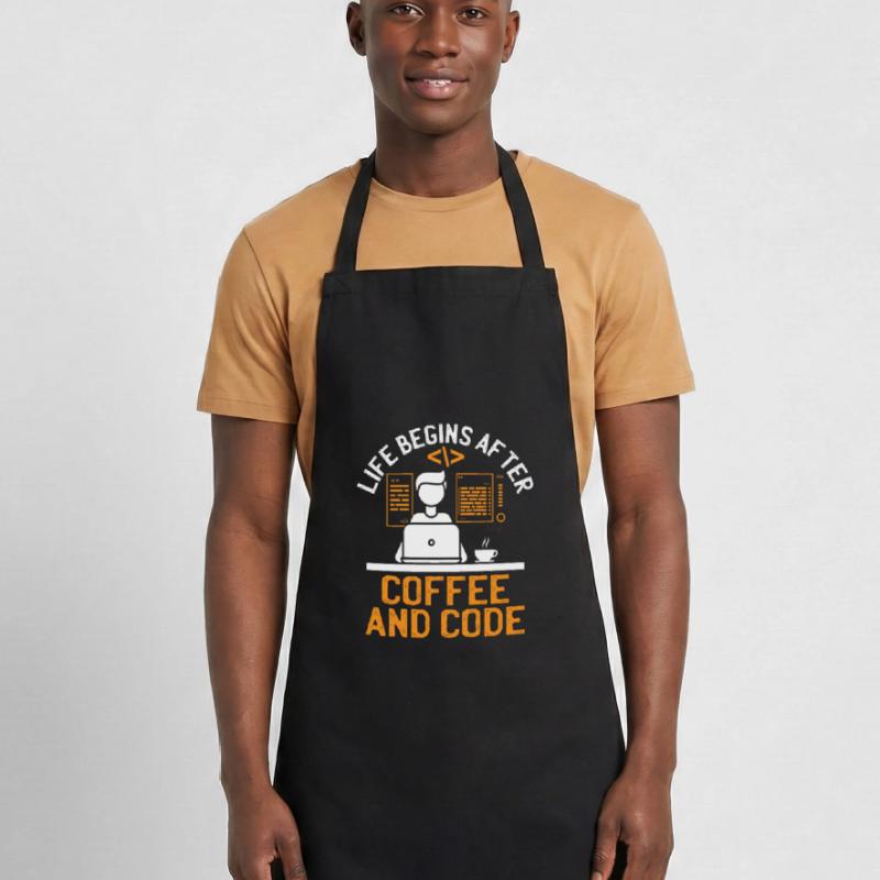 Coffee Coding Programmer Coder Developer Nerd Coff Cooking Apron