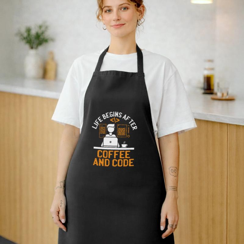 Coffee Coding Programmer Coder Developer Nerd Coff Cooking Apron