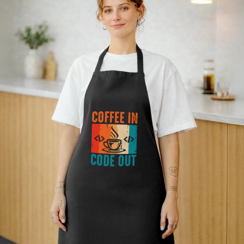 Coffee Coding Programmer Coder Developer Nerd Coff Cooking Apron