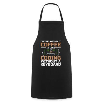 Kaffee-Codierung Programmierer Programmierer Entwickler Nerd Coff - Kochschürze - Schwarz - Vorne - AI Model Male 185 dark (185cm)