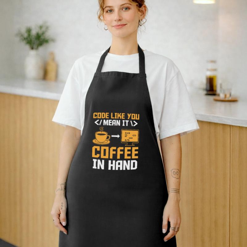 Coffee Coding Programmer Coder Developer Nerd Coff Cooking Apron