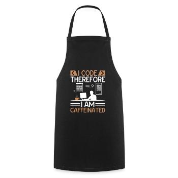 Café Codage Programmeur Codeur Développeur Nerd Coff - Tablier de cuisine - noir - Devant - AI Model Male 185 dark (185cm)