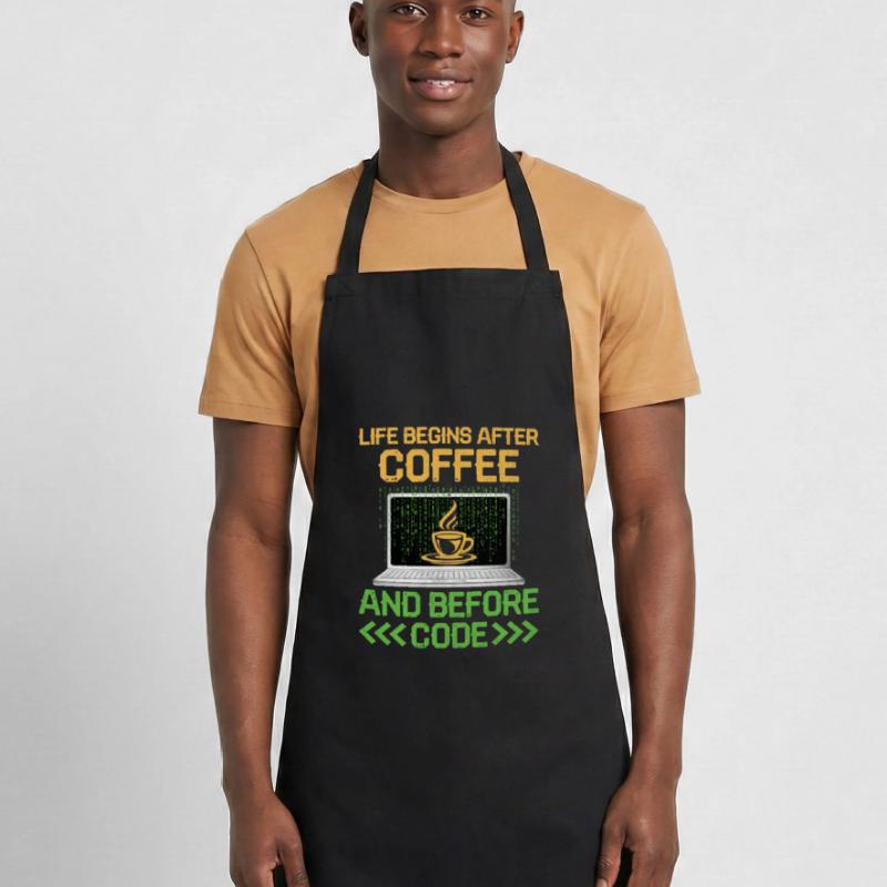 Coffee Coding Programmer Coder Developer Nerd Coff Cooking Apron