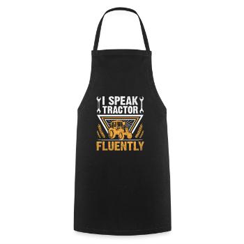 Mécanicien agricole Drôle de tracteur Mécanique Ferme - Tablier de cuisine - noir - Devant - AI Model Male 185 dark (185cm)