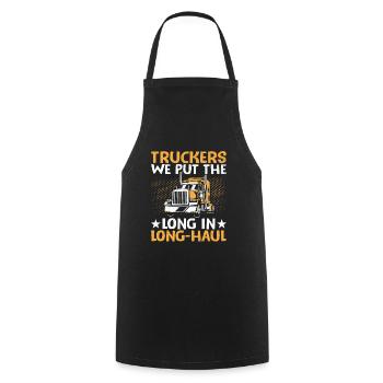 Trucker Fahren Papa Trucker Vater LKW-Fahrer - Kochschürze - Schwarz - Vorne - AI Model Male 185 dark (185cm)