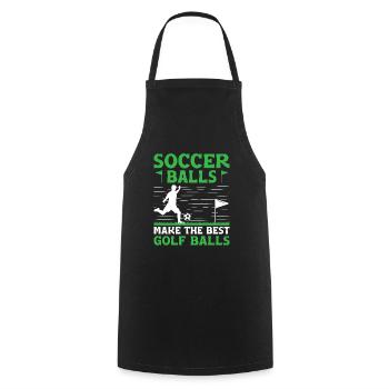Footgolf Player Foot Golf Playing Footgolfers Foot - Cooking Apron - black - Front - AI Model Male 185 dark (185cm)