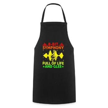 Chiptune Music Lover Groove to the Bleeps and Bloo - Cooking Apron - black - Front - AI Model Male 185 dark (185cm)