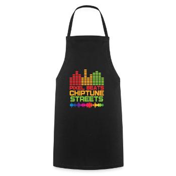 Chiptune Music Lover Groove to the Bleeps and Bloo - Cooking Apron - black - Front - AI Model Male 185 dark (185cm)