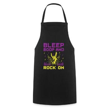 Chiptune Music Lover Groove to the Bleeps and Bloo - Cooking Apron - black - Front - AI Model Male 185 dark (185cm)