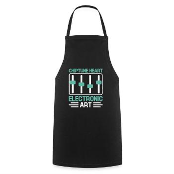 Chiptune Music Lover Groove to the Bleeps and Bloo - Cooking Apron - black - Front - AI Model Male 185 dark (185cm)