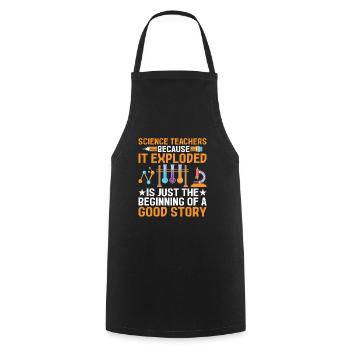 Science Teacher School Teacher Biology Chemistry P - Cooking Apron - black - Front - AI Model Male 185 dark (185cm)