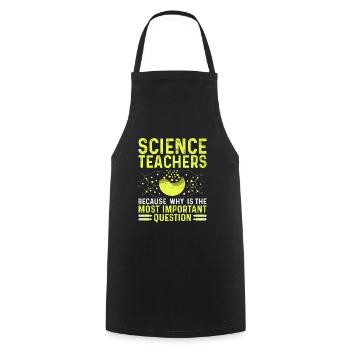 Professeur de sciences Professeur d’école Biologie Chimie P - Tablier de cuisine - noir - Devant - AI Model Male 185 dark (185cm)