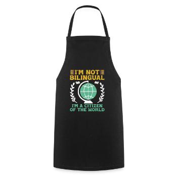 Foreign Language Teacher School Languages Teachers - Cooking Apron - black - Front - AI Model Male 185 dark (185cm)