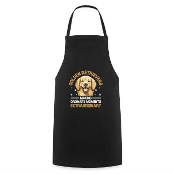 Golden Retrievers Making Ordinary Moments Extraord - Cooking Apron - black - Front - AI Model Male 185 dark (185cm)