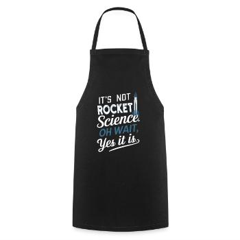 Ce n’est pas sorcier, oh attendez modèle de fusée - Tablier de cuisine - noir - Devant - AI Model Male 185 dark (185cm)